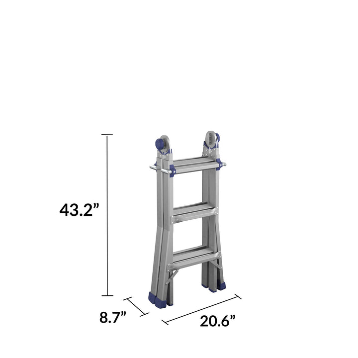 14 ft Articulating Ladder Multiple Heights -  Silver