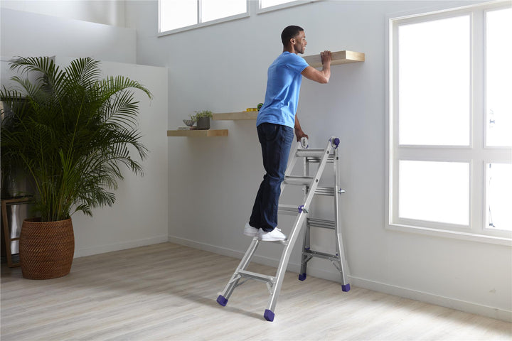 Articulating Ladder 14 ft with Multiple Positions -  Silver