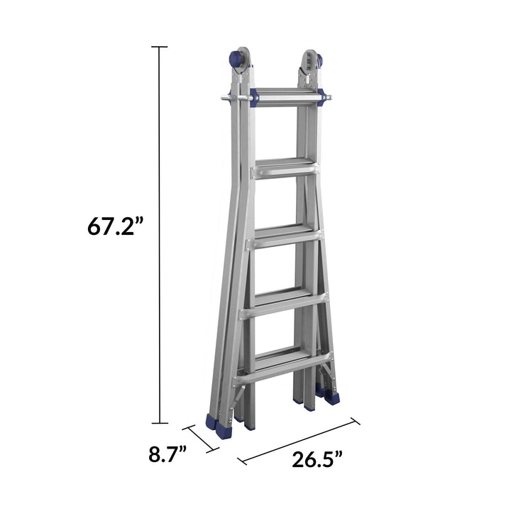 multi position ladder 22 ft  - Silver