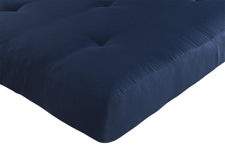 Caden 6 Inch Full Size Poly Filled Futon Mattress - Blue - Full