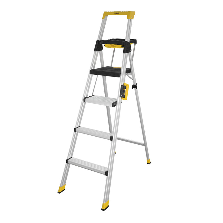 72 Inch Aluminum Project Ladder Commercial -  Silver 