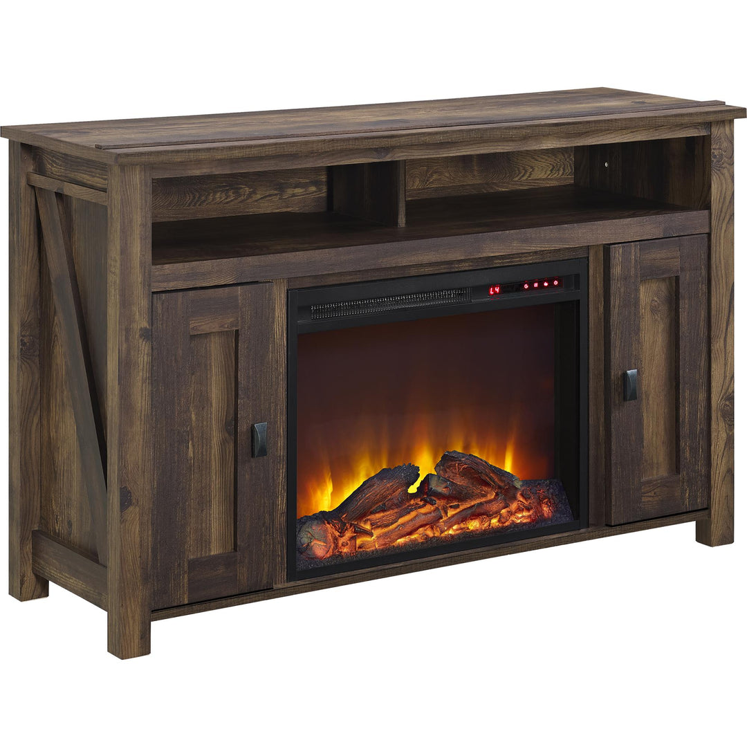 Farmington Electric Fireplace TV Console for TVs up to 50 Inch  -  Rustic