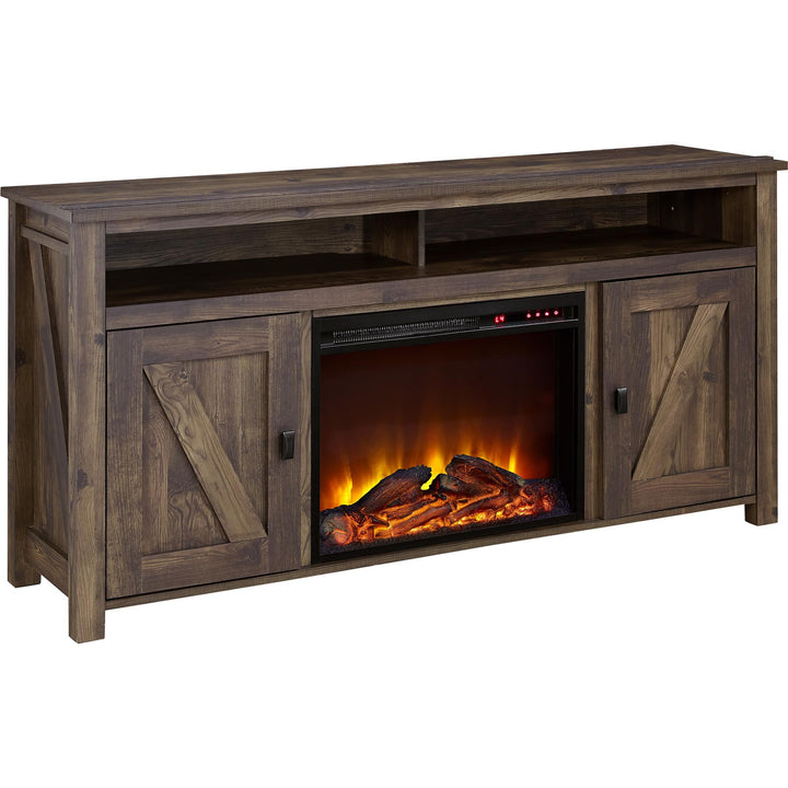 Farmington Electric Fireplace TV Console for TVs up to 60 Inch - Rustic