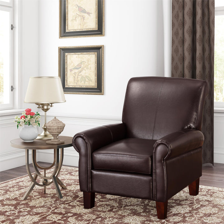 Best faux leather club chair online -  Brown