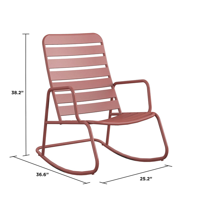 Roberta Outdoor/Indoor Rocking Chair - Terracotta