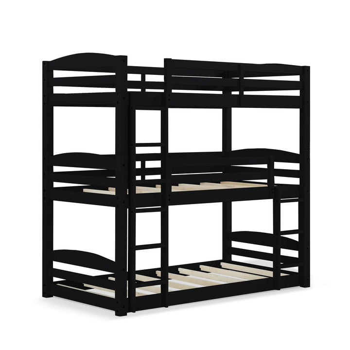 3 people bunk bed - Black