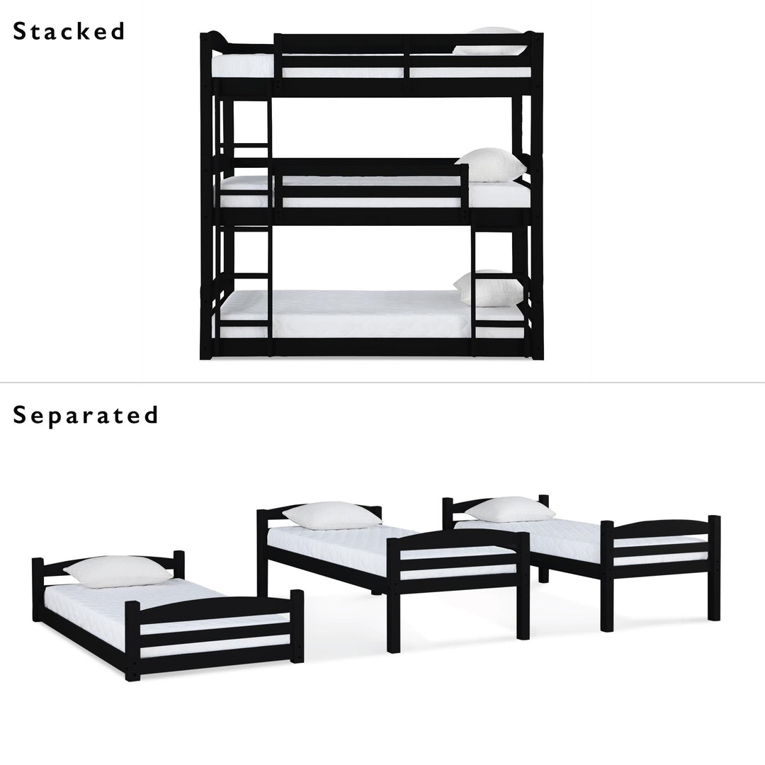 bunk bed hide a bed - Black