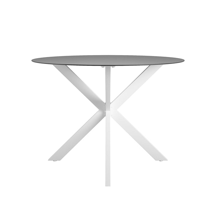 patio round dining table - White