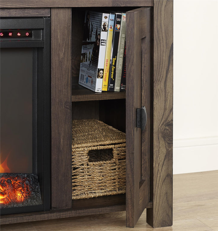 Farmington Electric Fireplace TV Console for TVs up to 50 Inch - Rustic