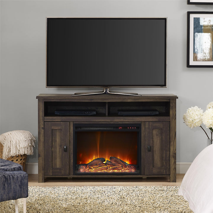 Farmington Electric Fireplace TV Console for TVs up to 50 Inch - Rustic