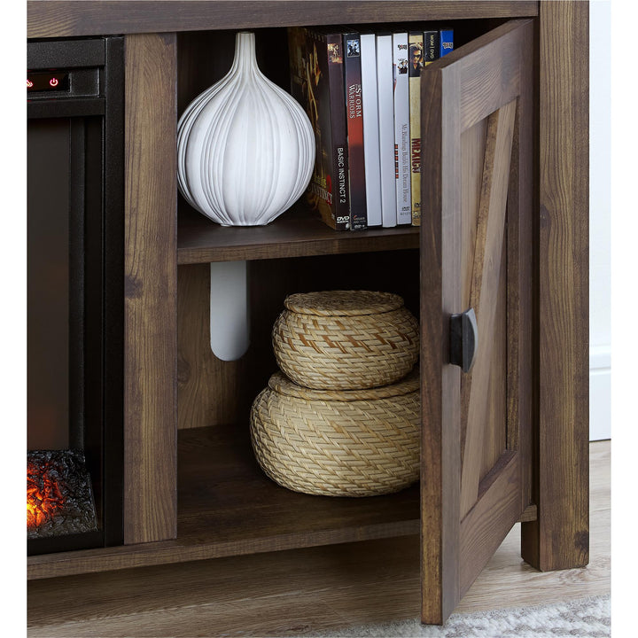 Farmington Electric Fireplace TV Console for TVs up to 60 Inch - Rustic