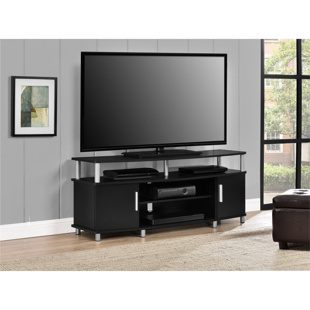 Carson TV stand with modern design -  Black