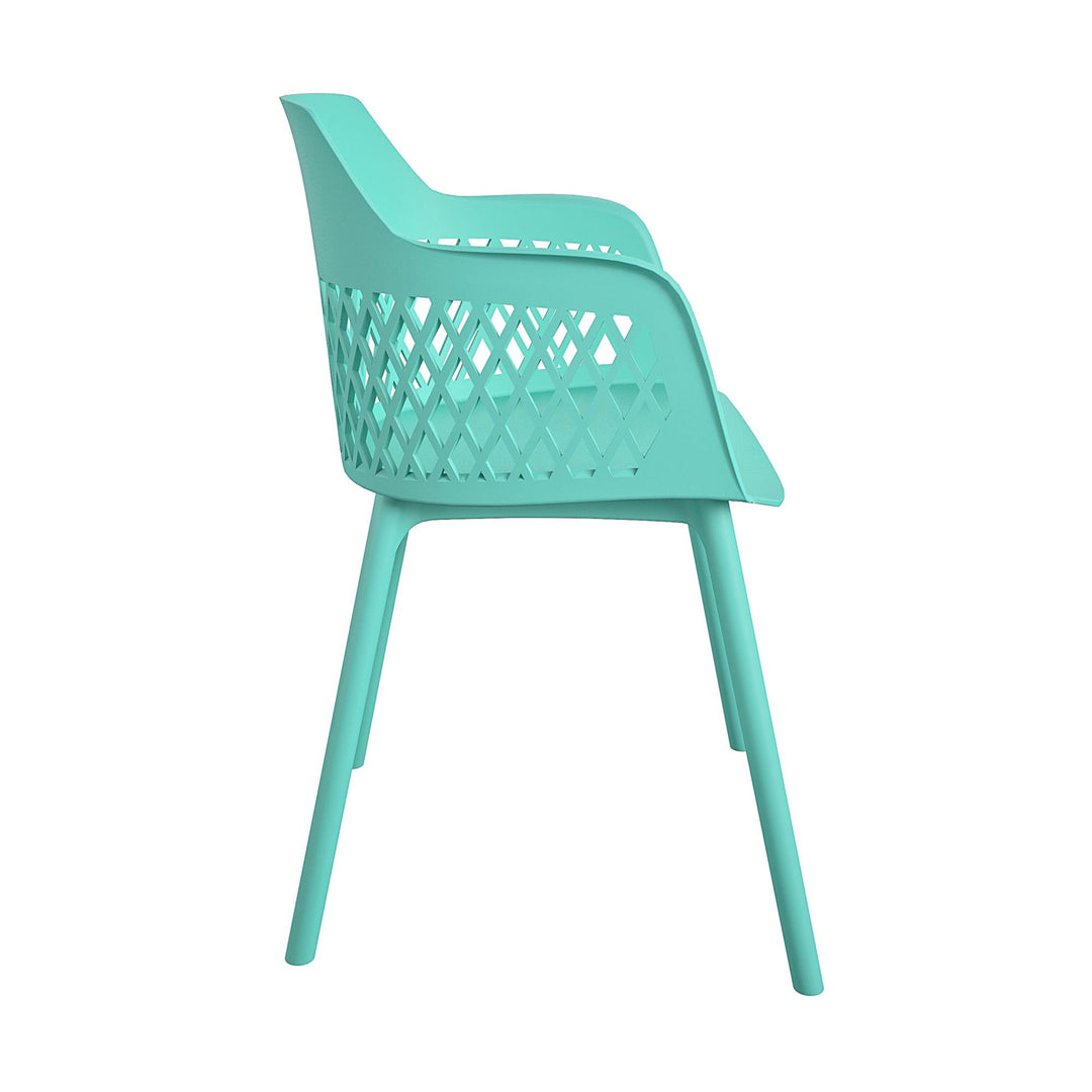 garden dining chairs pack of 2 - Surf Blue