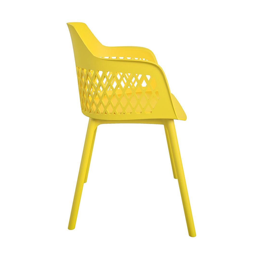 garden dining chairs pack of 2 - Yellow
