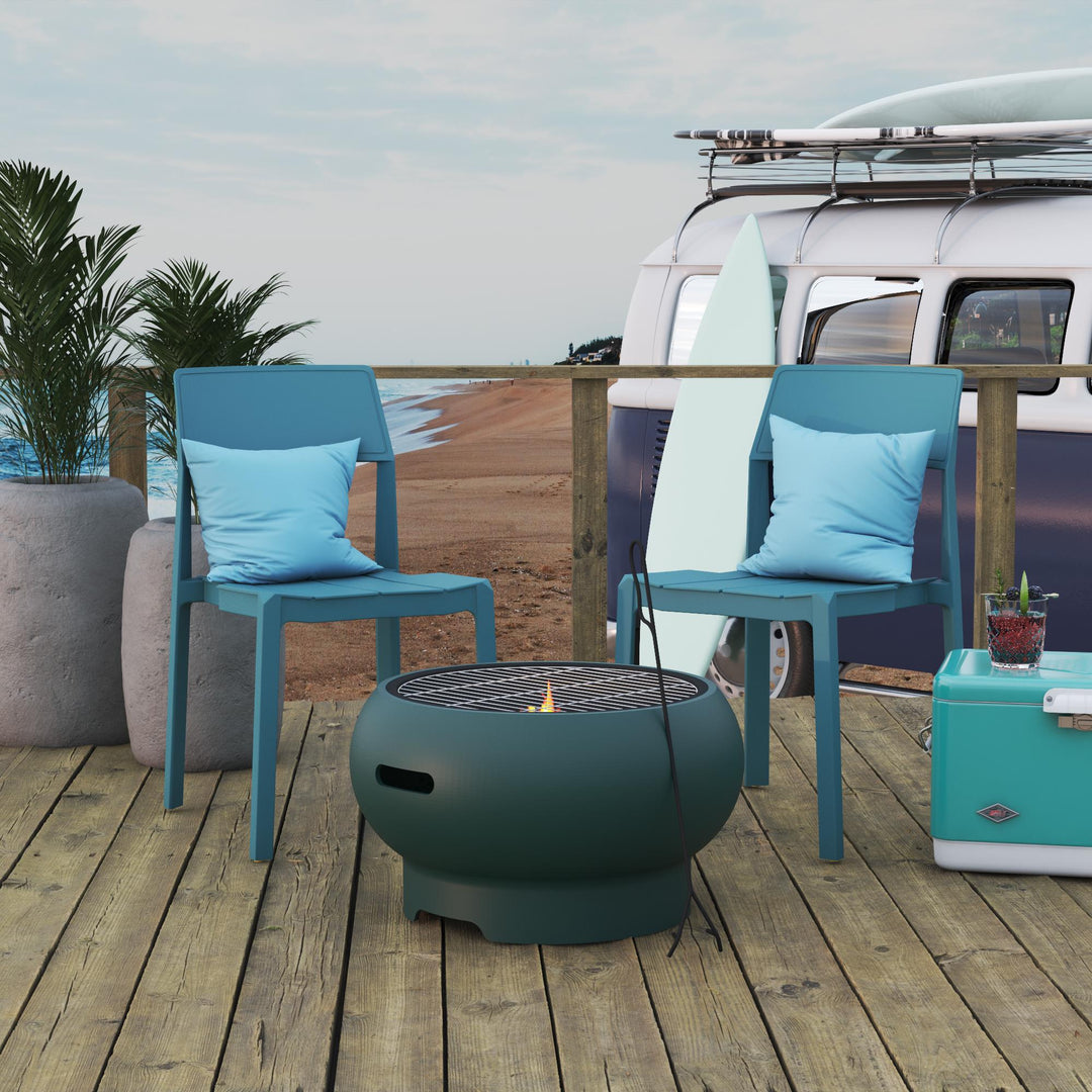 outside wood burning fire pits - Green