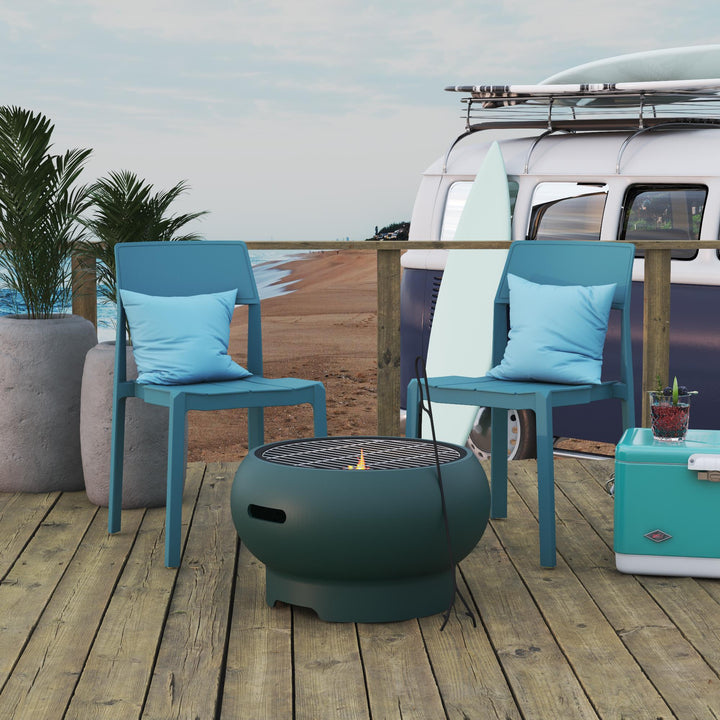 outside wood burning fire pits - Green