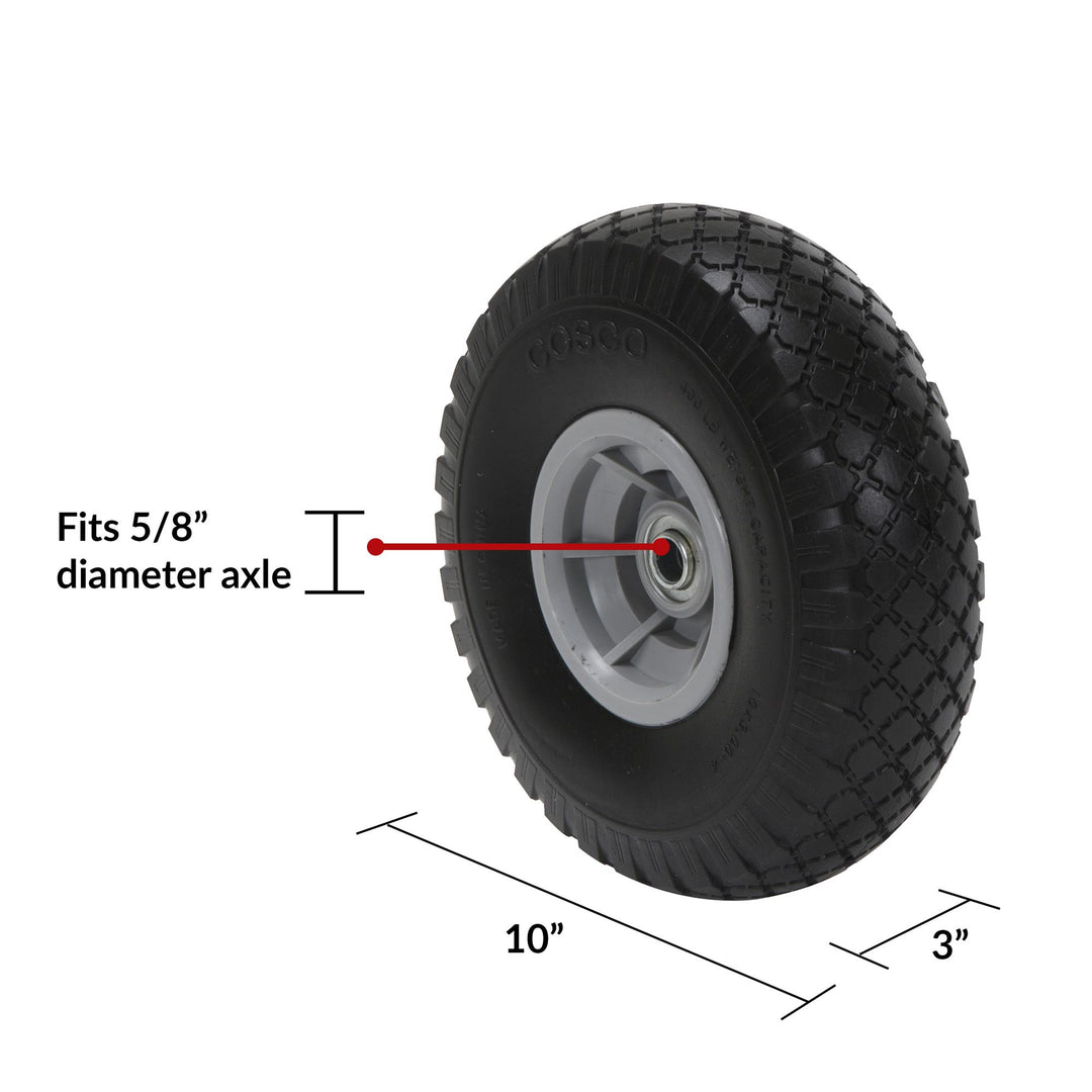 Flat-Free 10 Inch Replacement Wheel -  Black