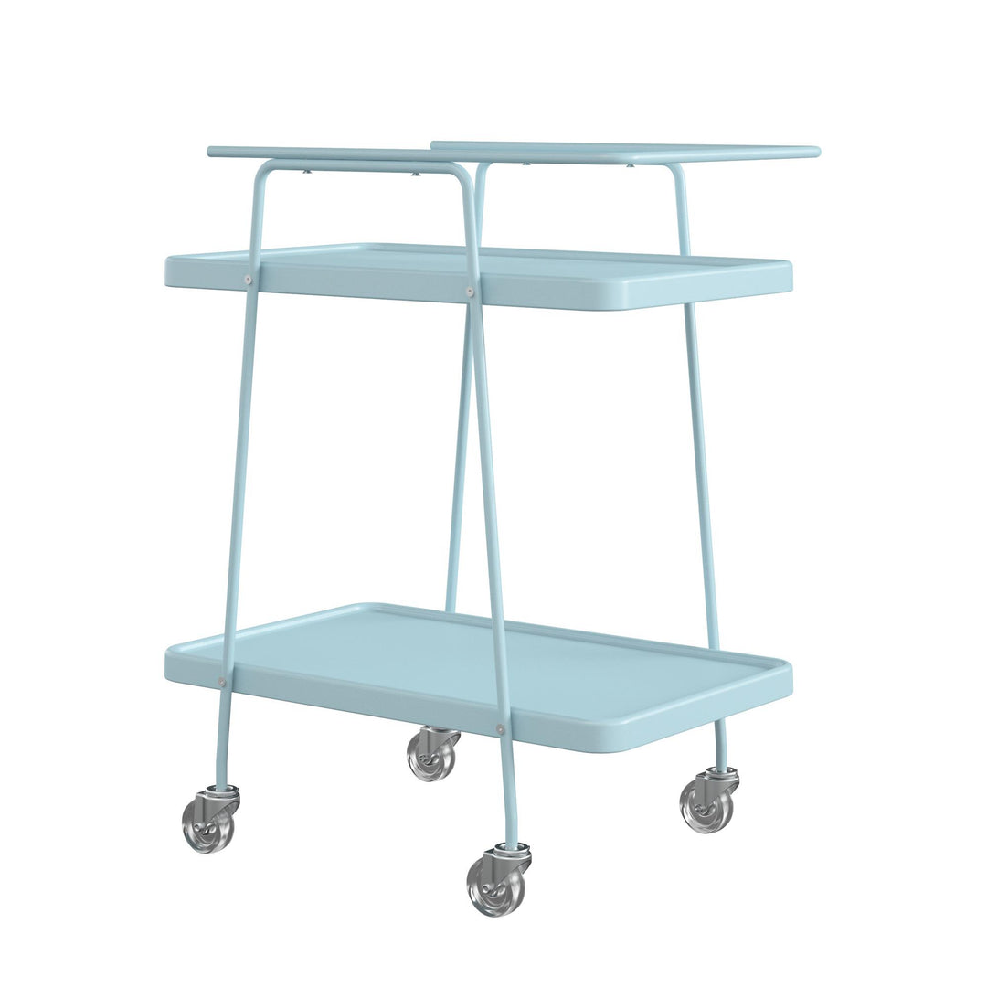 User reviews of 2-tier serving carts with lockable wheels -  Light Blue 