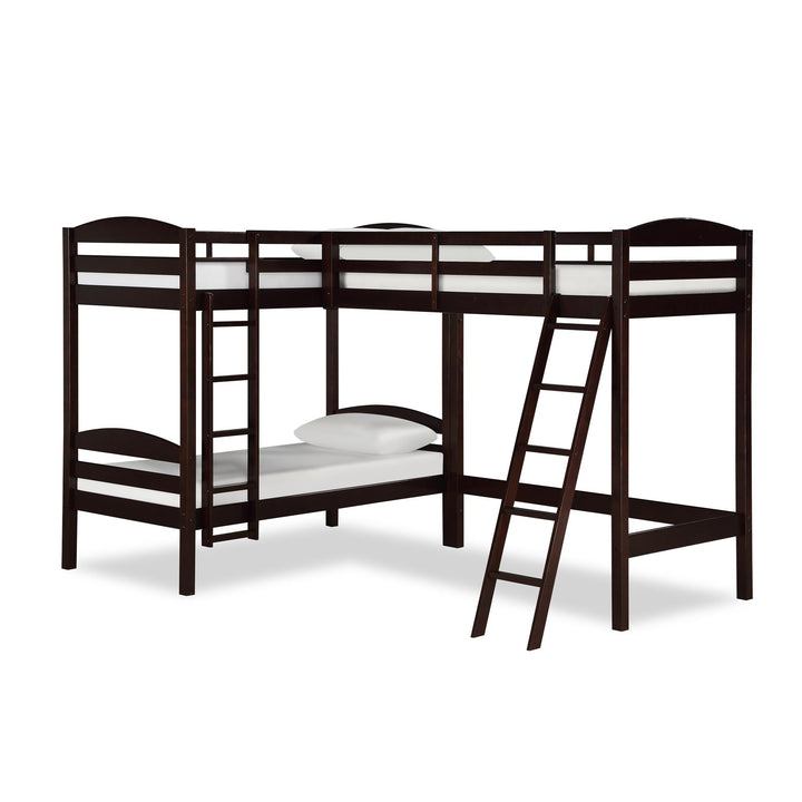 Clearwater Triple Wood Bunk/Loft Bed with Under Bed Storage - Espresso - Twin