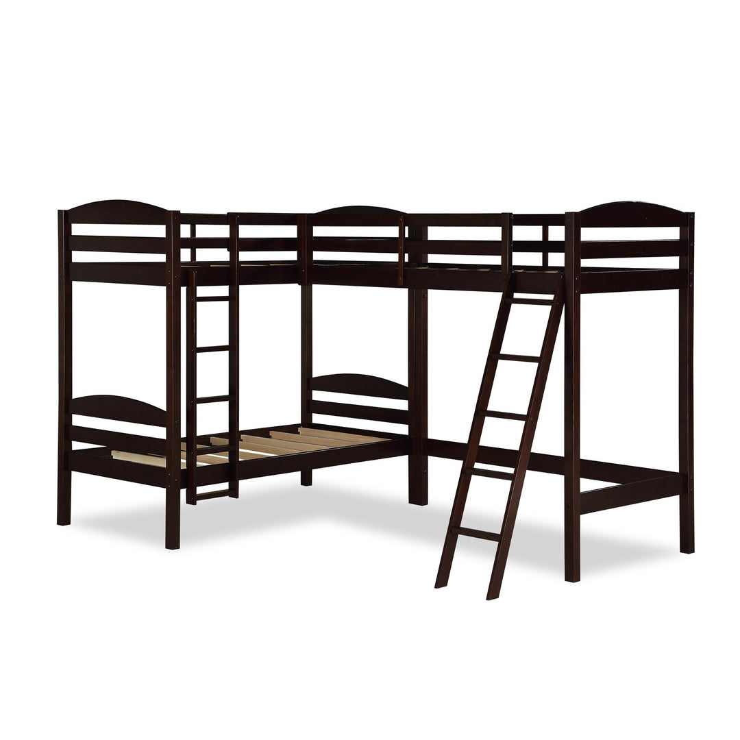 Clearwater Triple Wood Bunk/Loft Bed with Under Bed Storage - Black