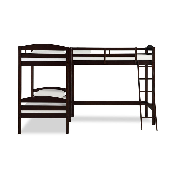 Wood Bunk Bed with Storage by Clearwater -  Espresso