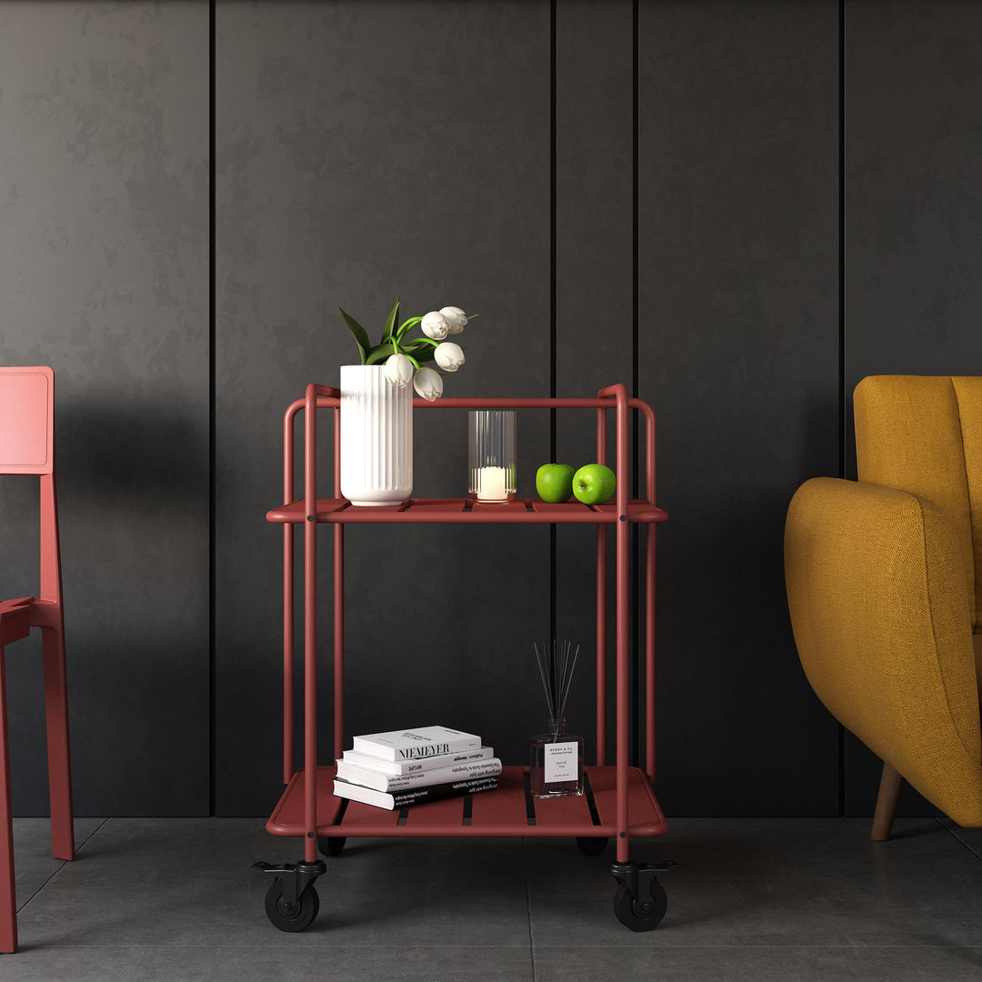 outdoor serving cart - Red