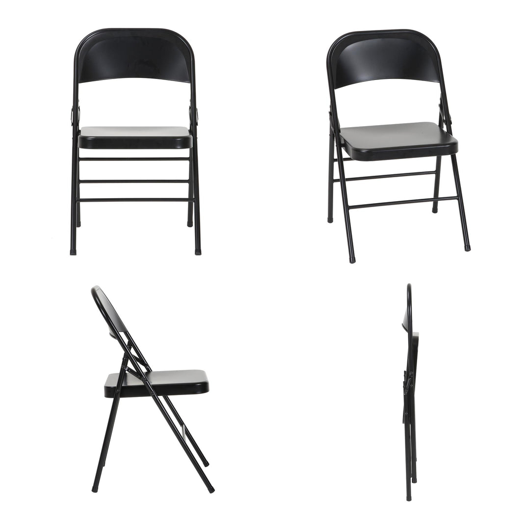 commercial folding chairs - Black - 4-Pack
