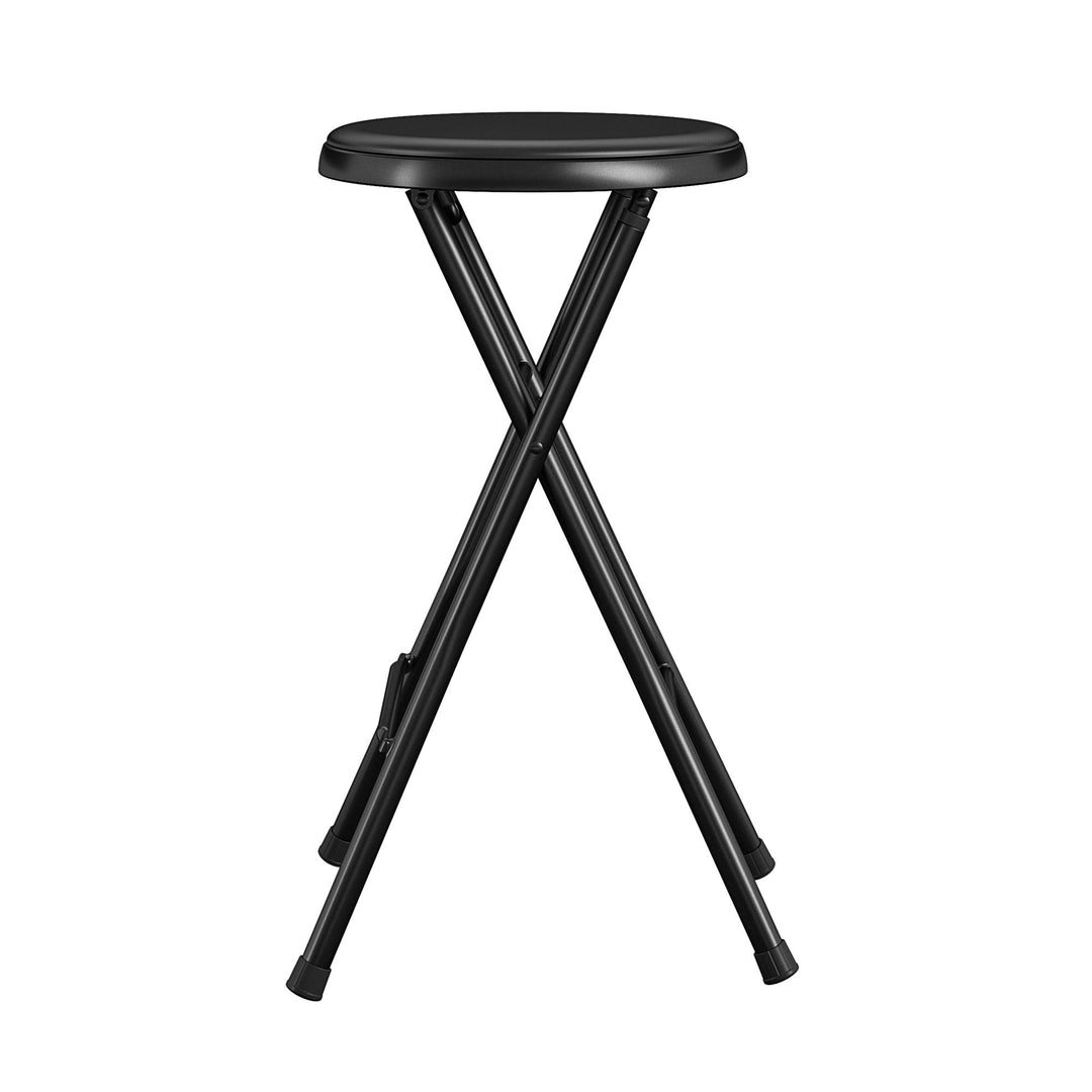 24 inch folding stool - Black - 2-pack