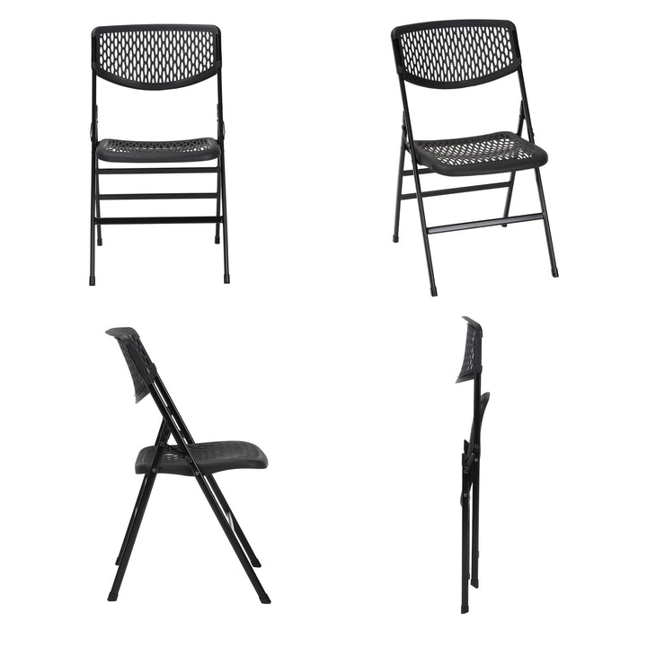 Ultra Comfort Commercial Folding Chair Set of 4 -  Black 