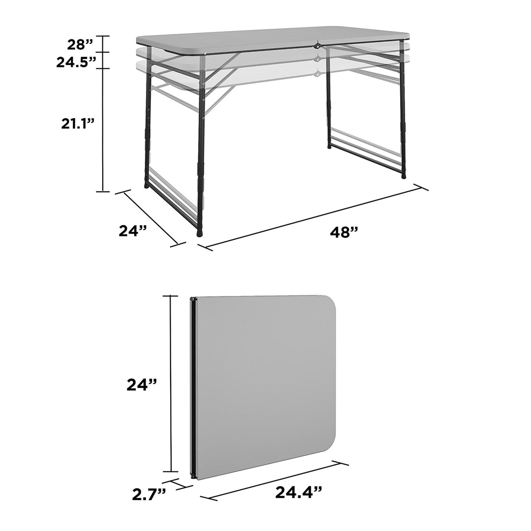 Resin tabletop folding table - Gray