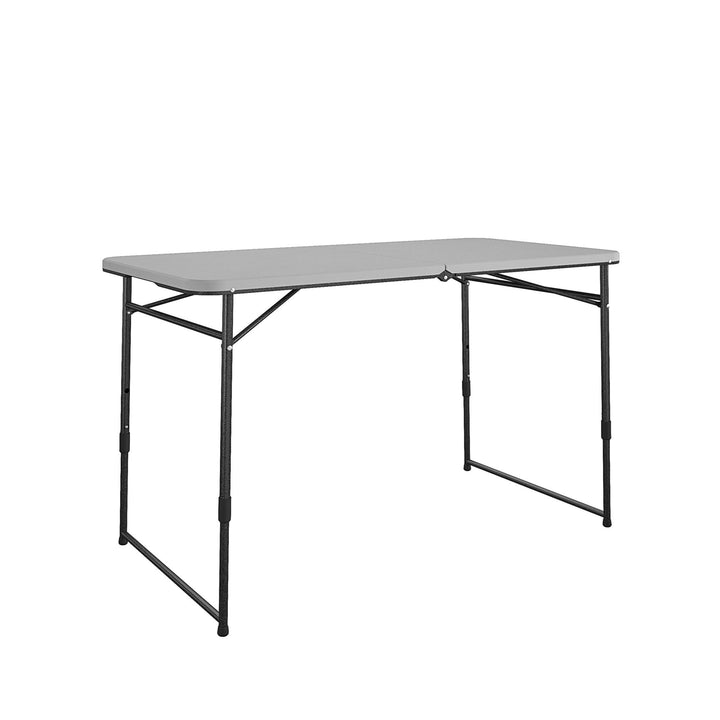 4 ft fold-in-half utility table - Gray