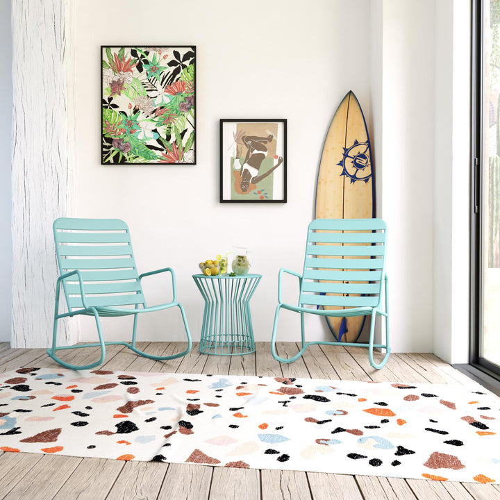 Roberta Outdoor/Indoor Rocking Chair - Aqua Haze