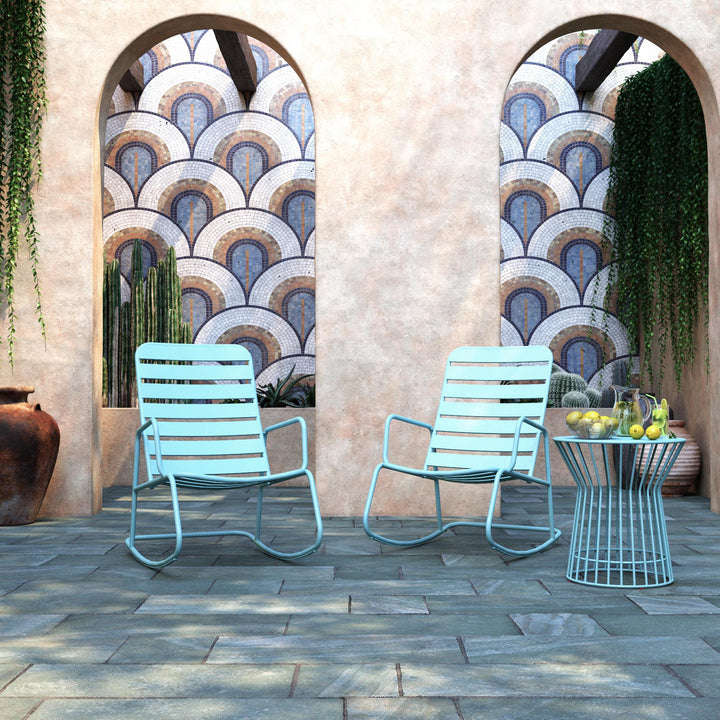 Roberta Outdoor/Indoor Rocking Chair - Aqua Haze