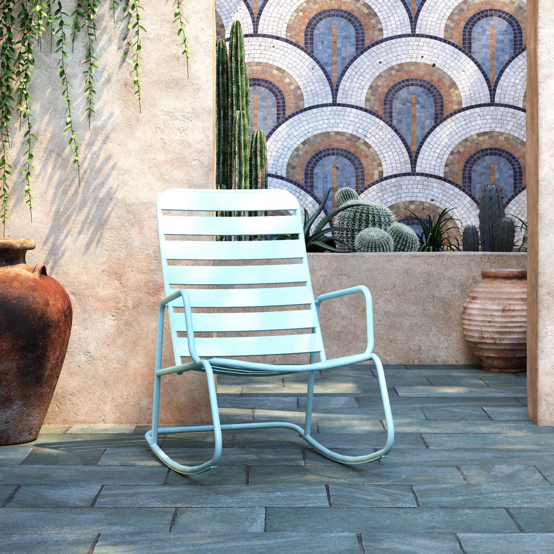 Roberta Outdoor/Indoor Rocking Chair - Aqua Haze
