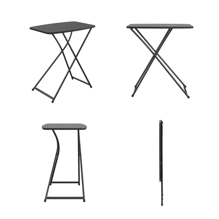 Multi-Functional, Adjustable, Personal Folding Activity Table - Black - 1-Pack