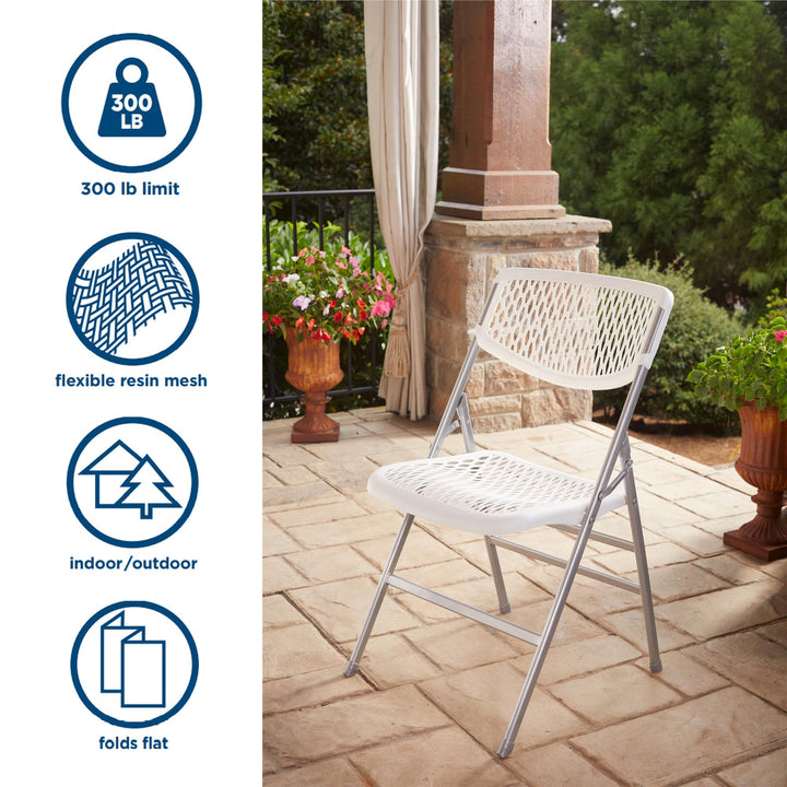 Ultra Comfort Commercial Folding Chair Set of 4 -  White 
