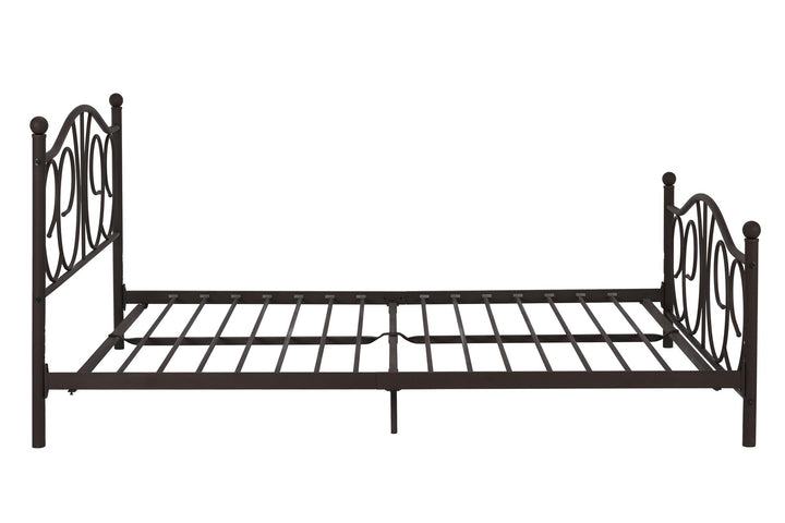 Best Metal Platform Bed with Height Options -  Bronze  -  Queen