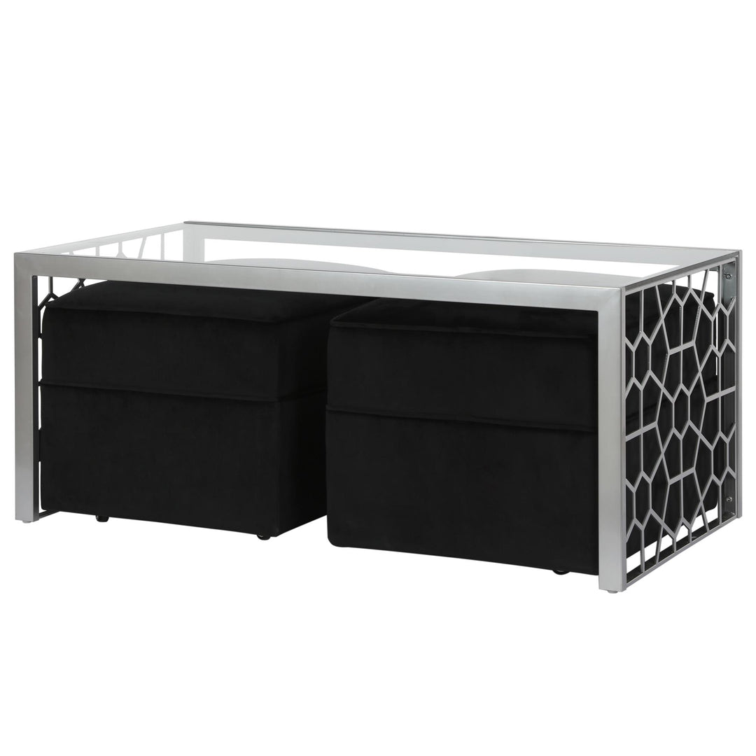 Juliette design coffee table -  Silver