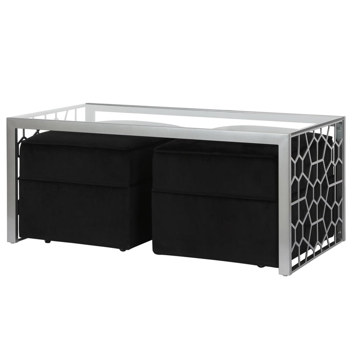 Juliette design coffee table -  Silver