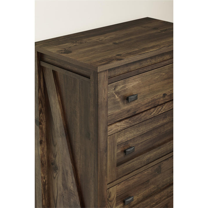 Farmington 4 Drawer Dresser with Rustic Linen Interiors -  Rustic