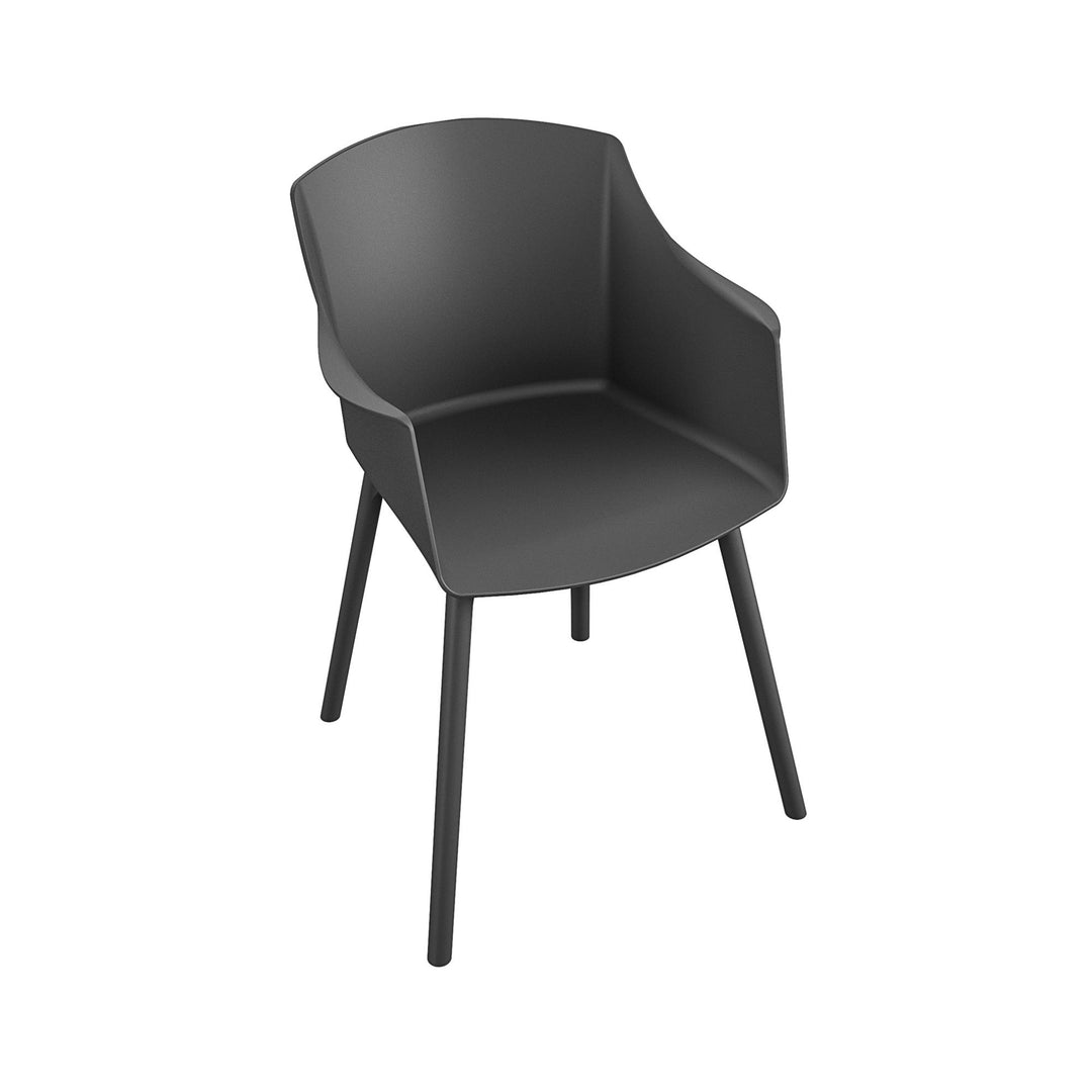 small space outdoor dining chairs - Black