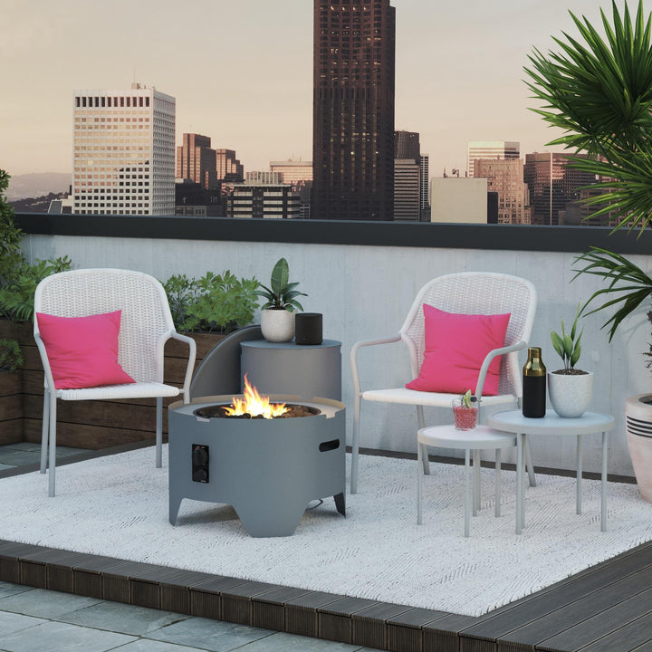 patio fire pit 23 inches - Dark Gray