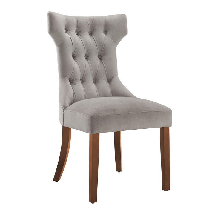 Clairborne Tufted Hourglass Chair Set -  Taupe 