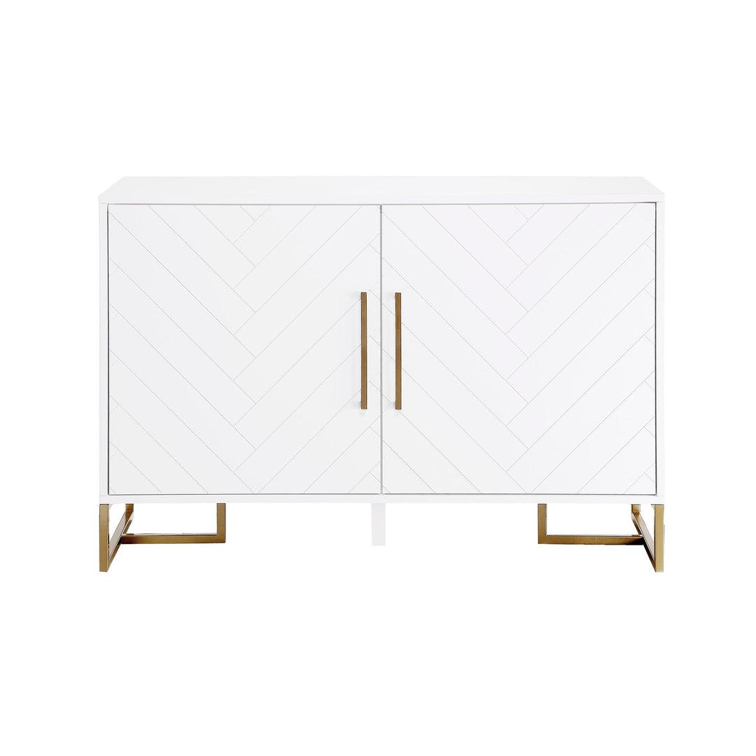 Herringbone Console Unit  -  White