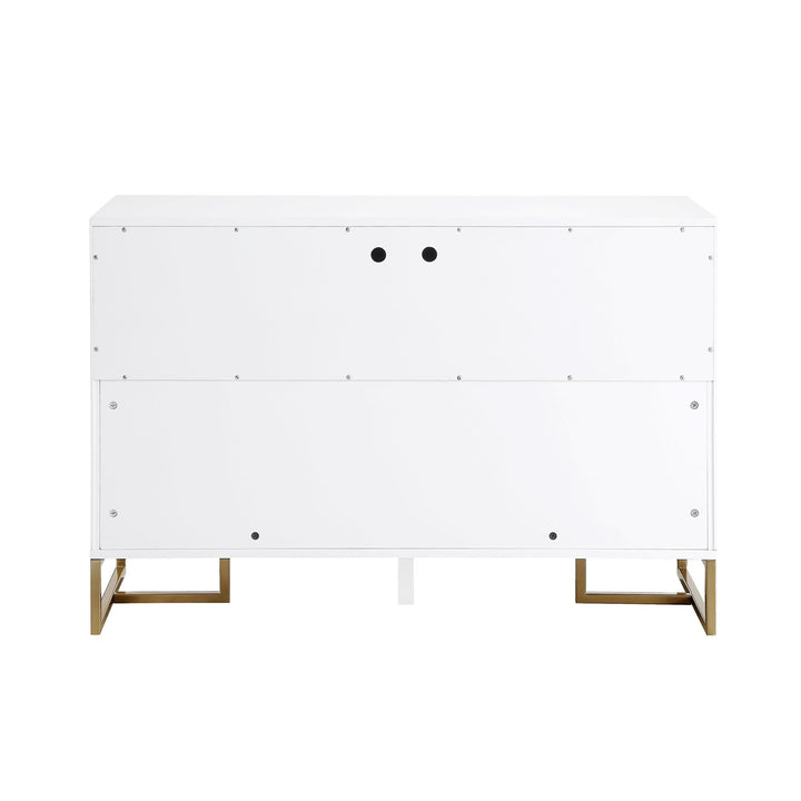 Herringbone style console table -  White