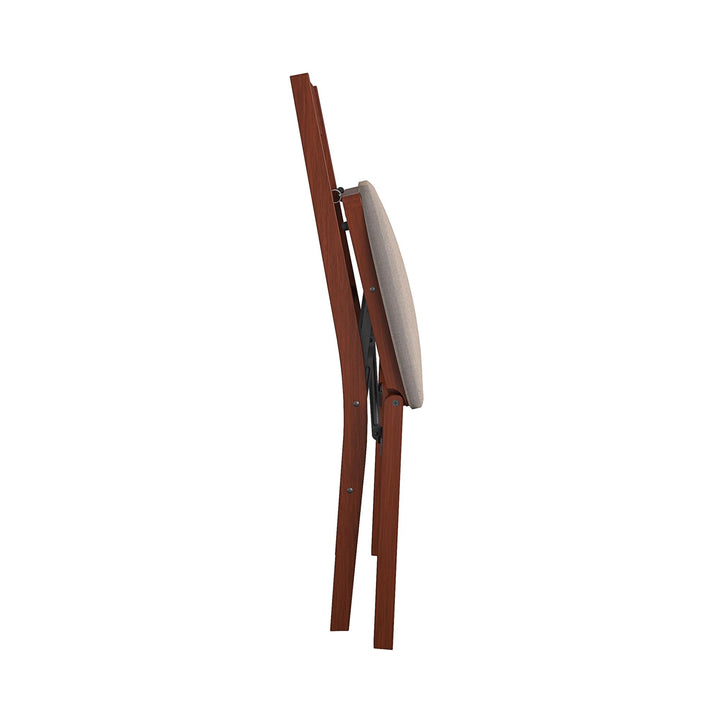 Elegant wood chairs with cushioned seat -  Walnut 