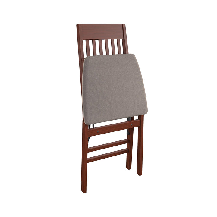 Comfortable padded seat wooden chairs -  Walnut 