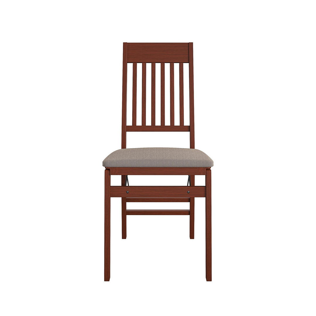 Solid wood chairs with fabric seat -  Walnut 