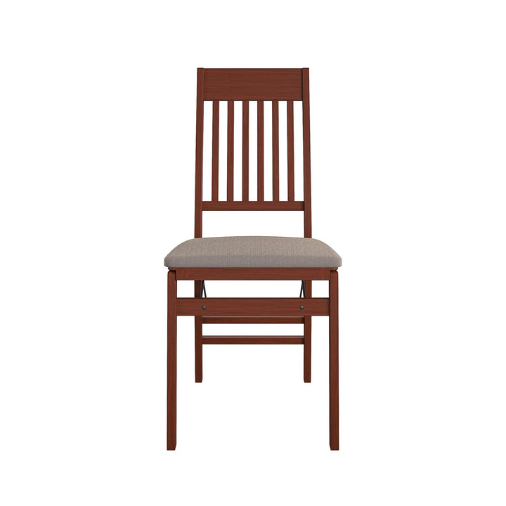 Solid wood chairs with fabric seat -  Walnut 