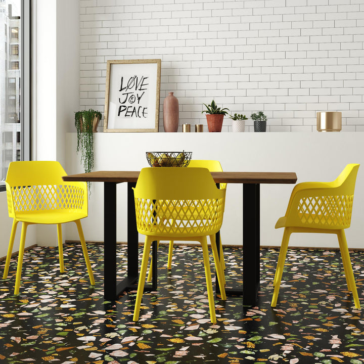 Pack of 2 dinning chairs - Yellow